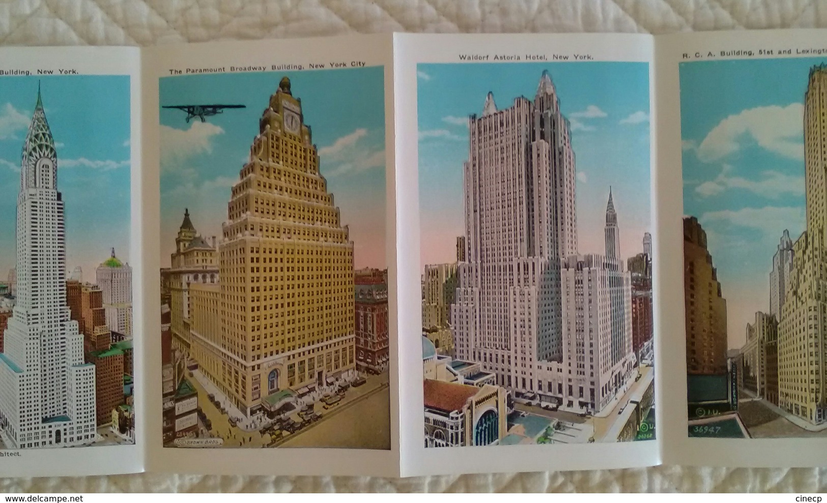 CARNET DEPLIANT ACCORDEON USA - NEW YORK CITY - SOUVENIR FOLDER OF NEW YORK SKYSCRAPERS TB PLAN GRATTE CIEL