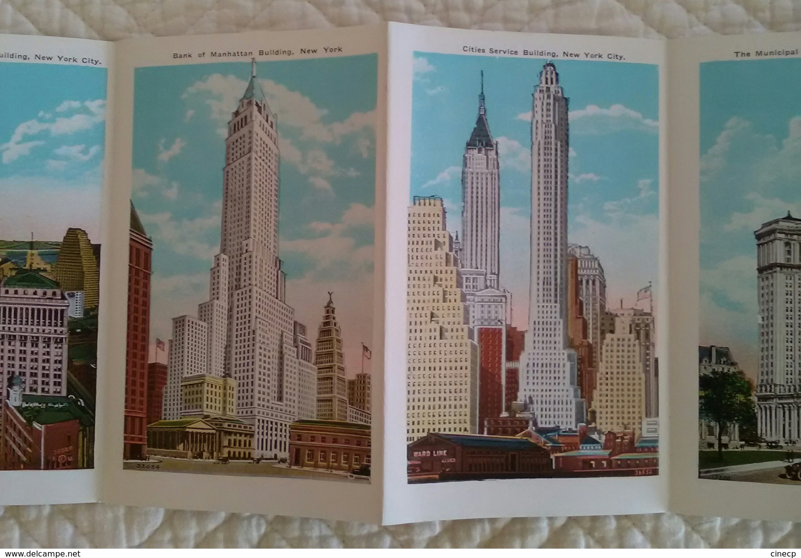 CARNET DEPLIANT ACCORDEON USA - NEW YORK CITY - SOUVENIR FOLDER OF NEW YORK SKYSCRAPERS TB PLAN GRATTE CIEL