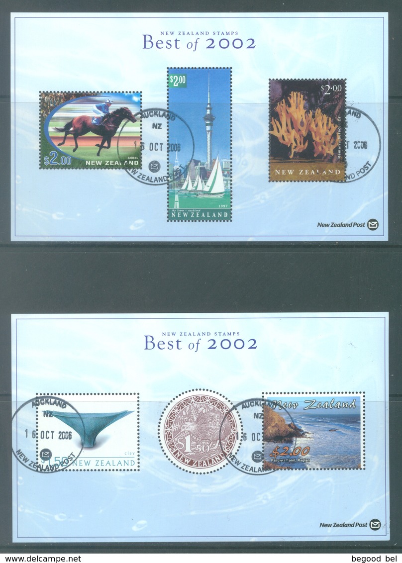 NEW ZEALAND - 2003 - USED/OBLIT. - BEST OF 2002 - Mi MINISHEET BLOC A152 B152 -  Lot 18932 - PLEASE SEE DESCRIPTION - Blocs-feuillets