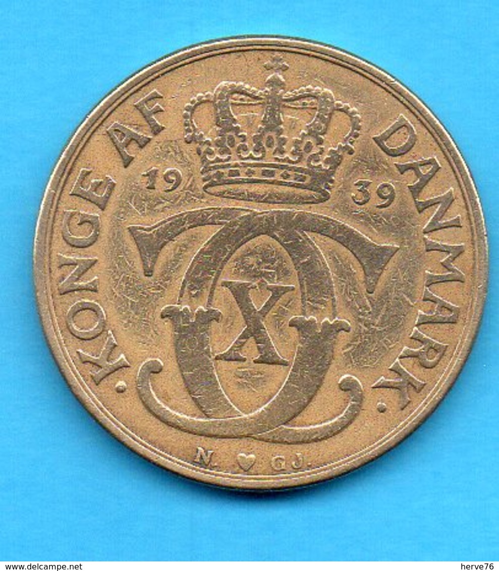 DANEMARK - DANMARK - Pièce - 2 KRONER 1939 - N. GJ - Denmark