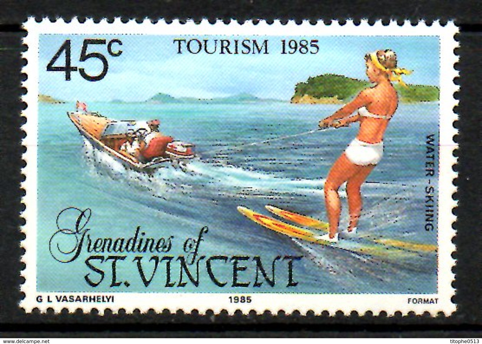 GRENADINES DE St VINCENT. N°409 De 1985. Ski Nautique. - Water-skiing