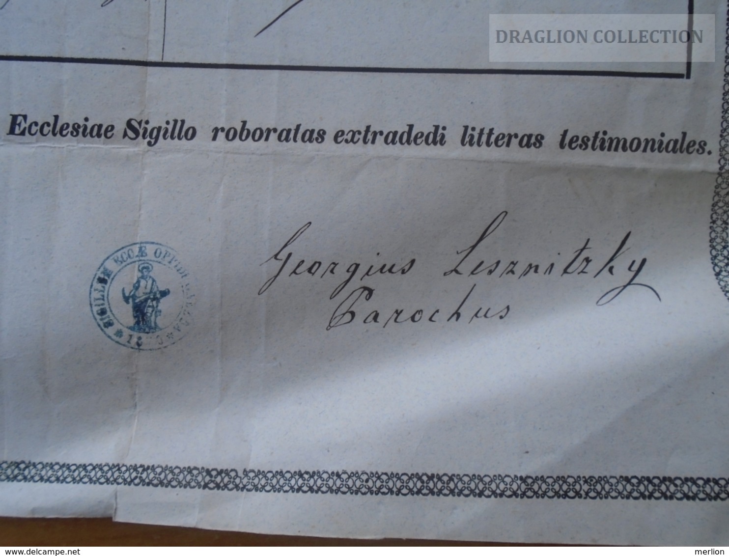 ZA174.1 Old Document -  Gnézda,  Hniezdne, Gňazda, Kniesen - 1871 - Romanovski - Klein - Brinczko - Lesznitzky - Birth & Baptism