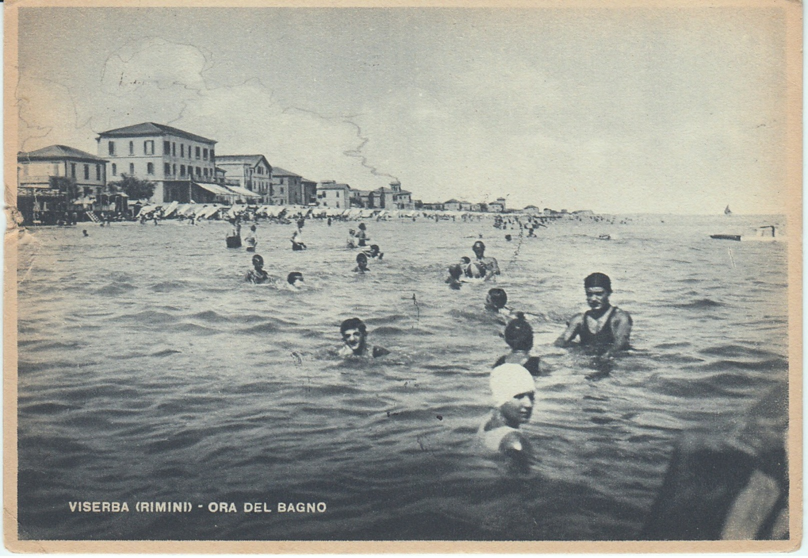 Cartolina Rimini 1946 Viserba - Rimini