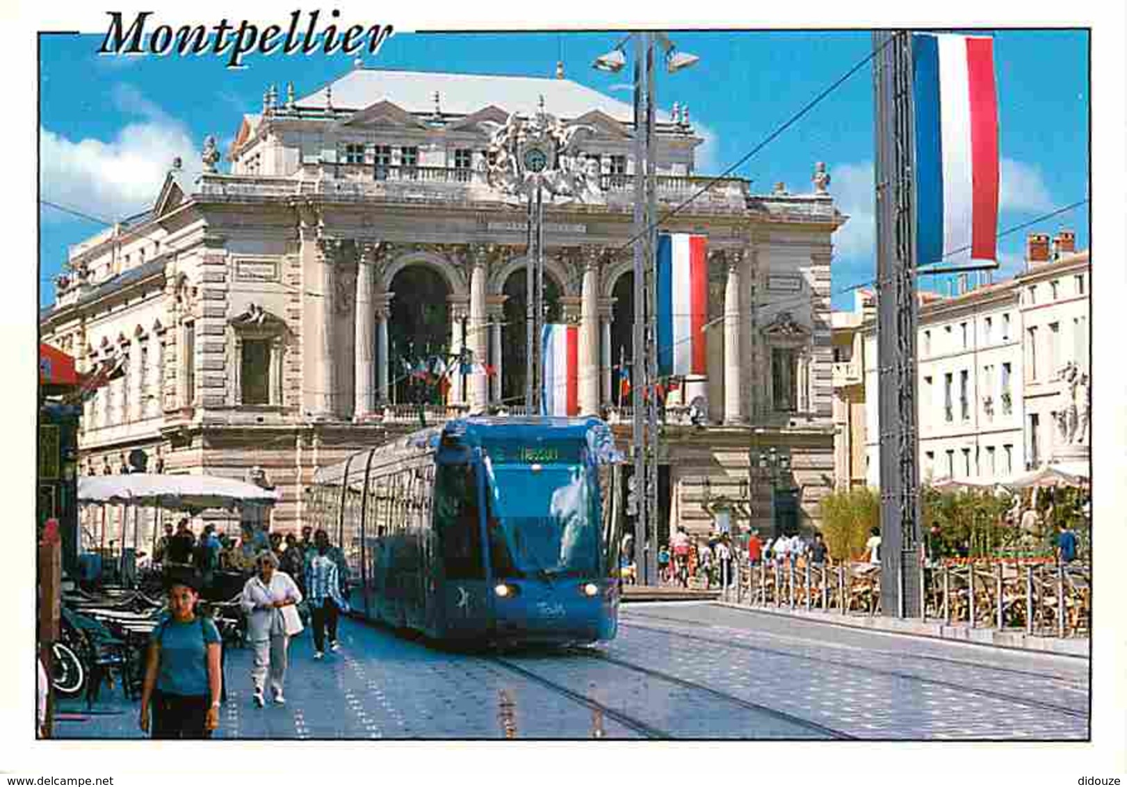 Trains - Tramways - Montpellier - Le Tramway Place De La Comédie - Voir Scans Recto-Verso - Tramways