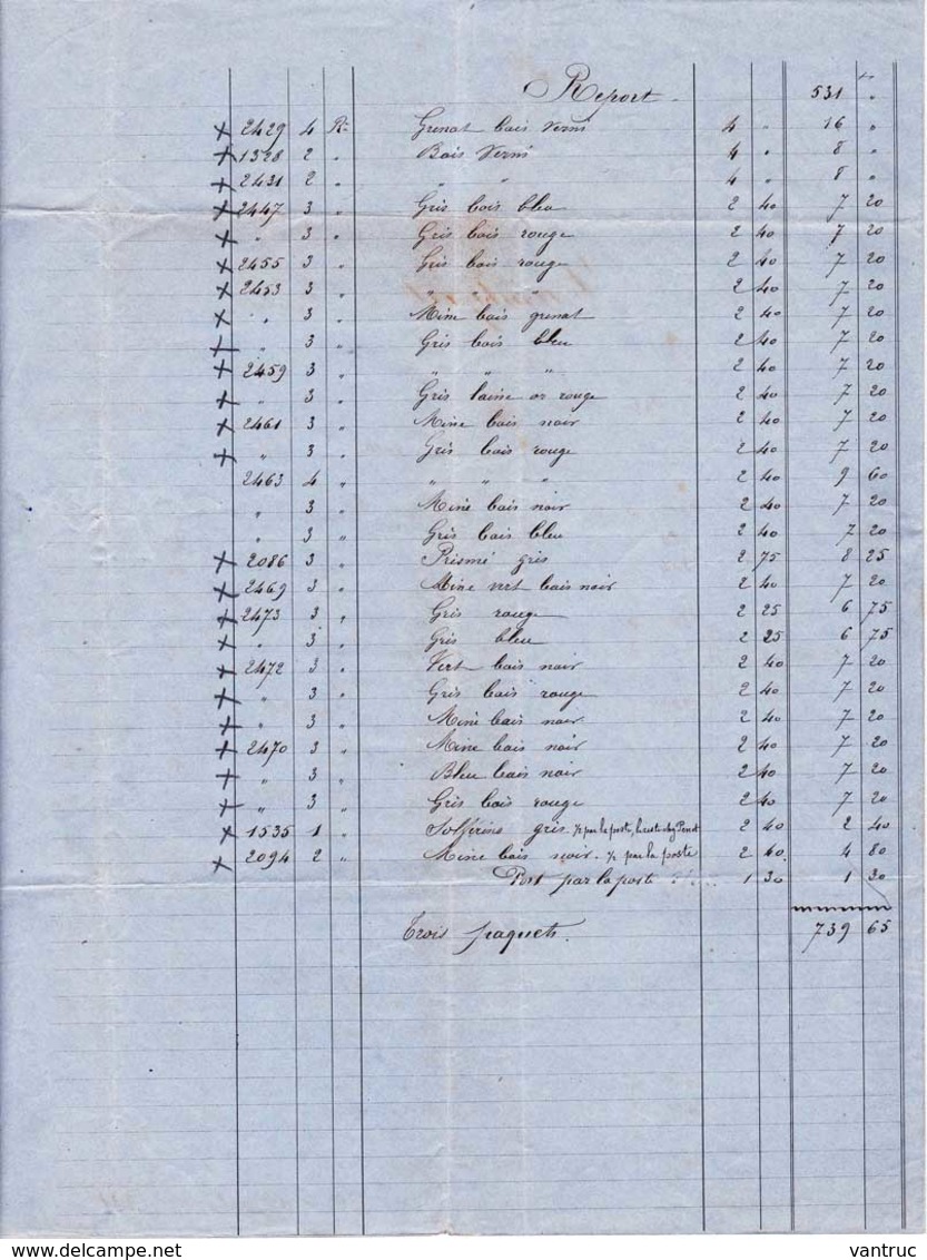 Facture De 1870 - Ets. Boucharlat & Lecerf - Succ H. Lecerf. - Papiers Peints à Paris. - 1800 – 1899