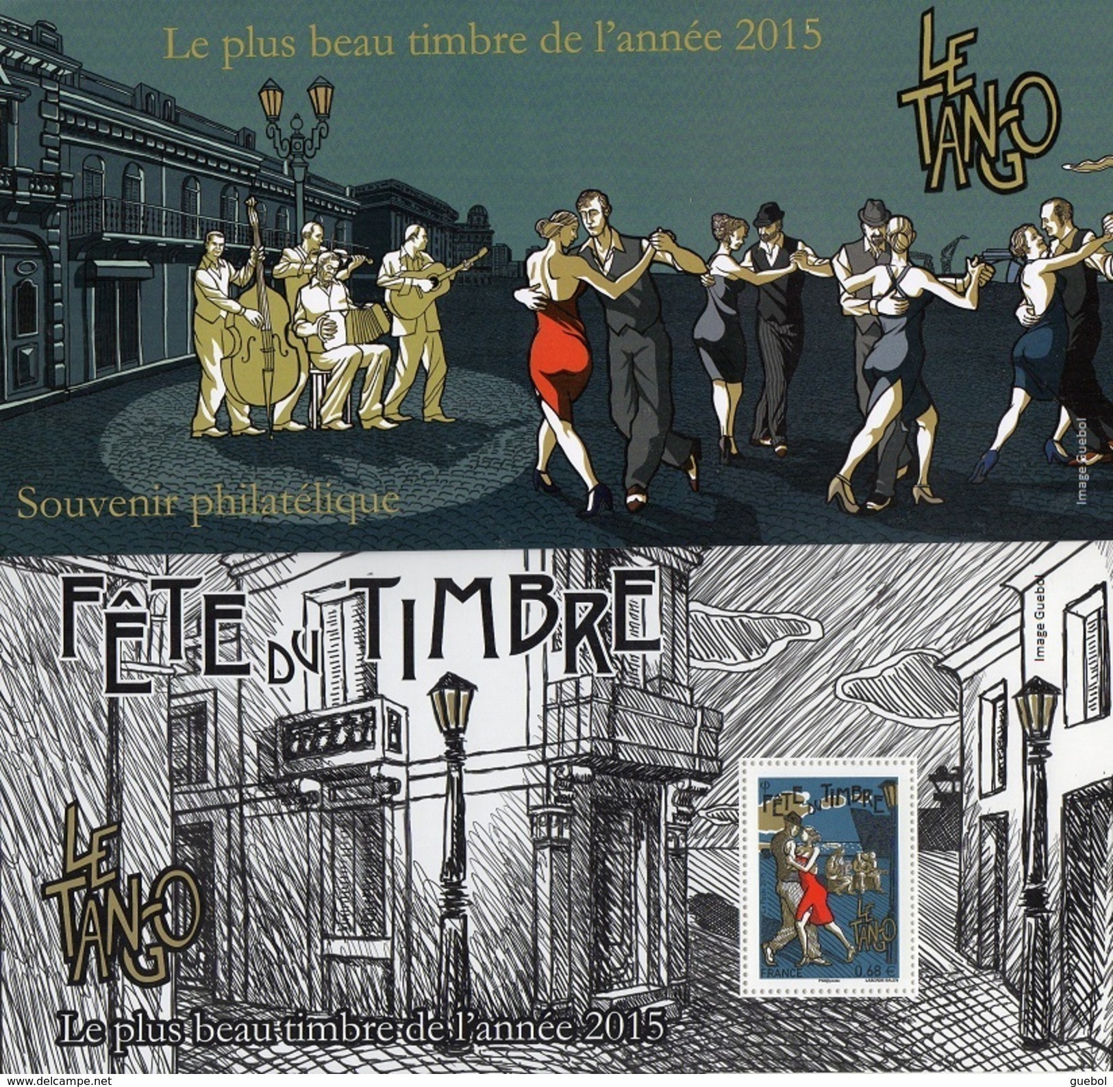 France - Feuillet Bloc Souvenir N° 129 **  Plus Beau Timbre De L'année 2015 - Danse Le Tango - Blocs Souvenir