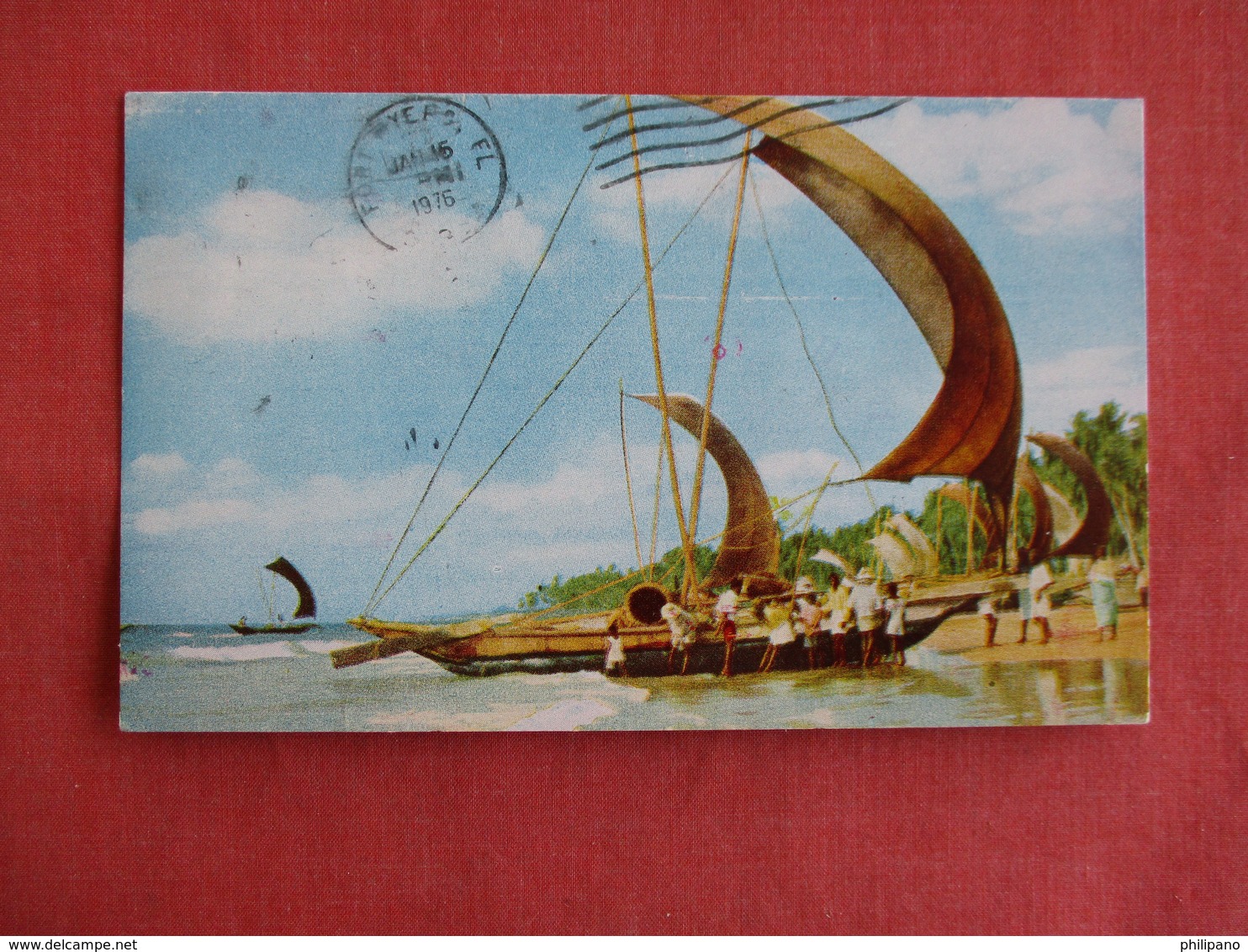 Sri Lanka (Ceylon) Fishing Catamaran Boats   Has 2 Stamps & Cancel-   Ref 3144 - Sri Lanka (Ceylon)