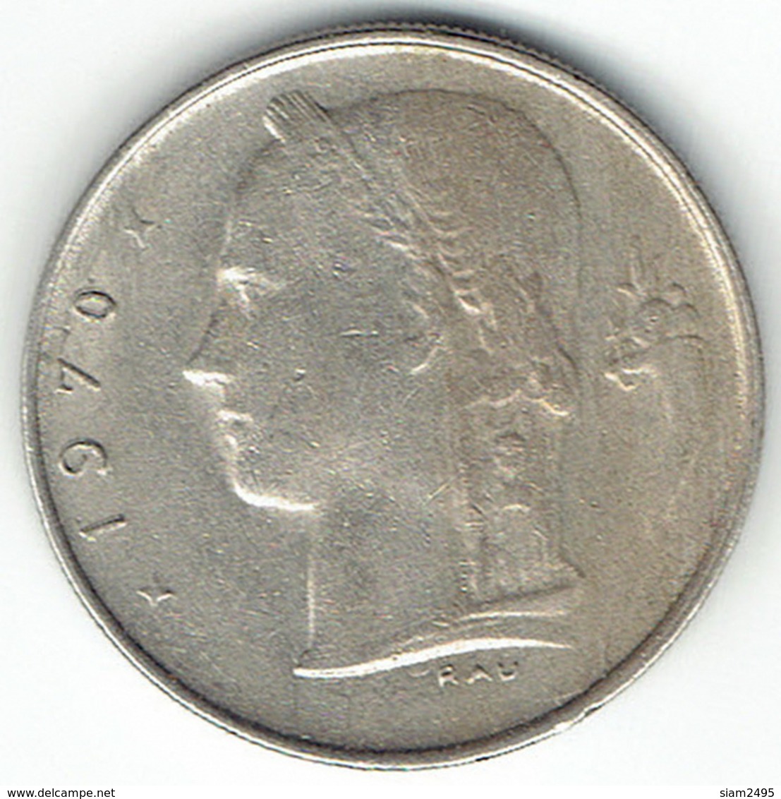 Belgium, 1 Franc 1970 (FR) - 1 Franc