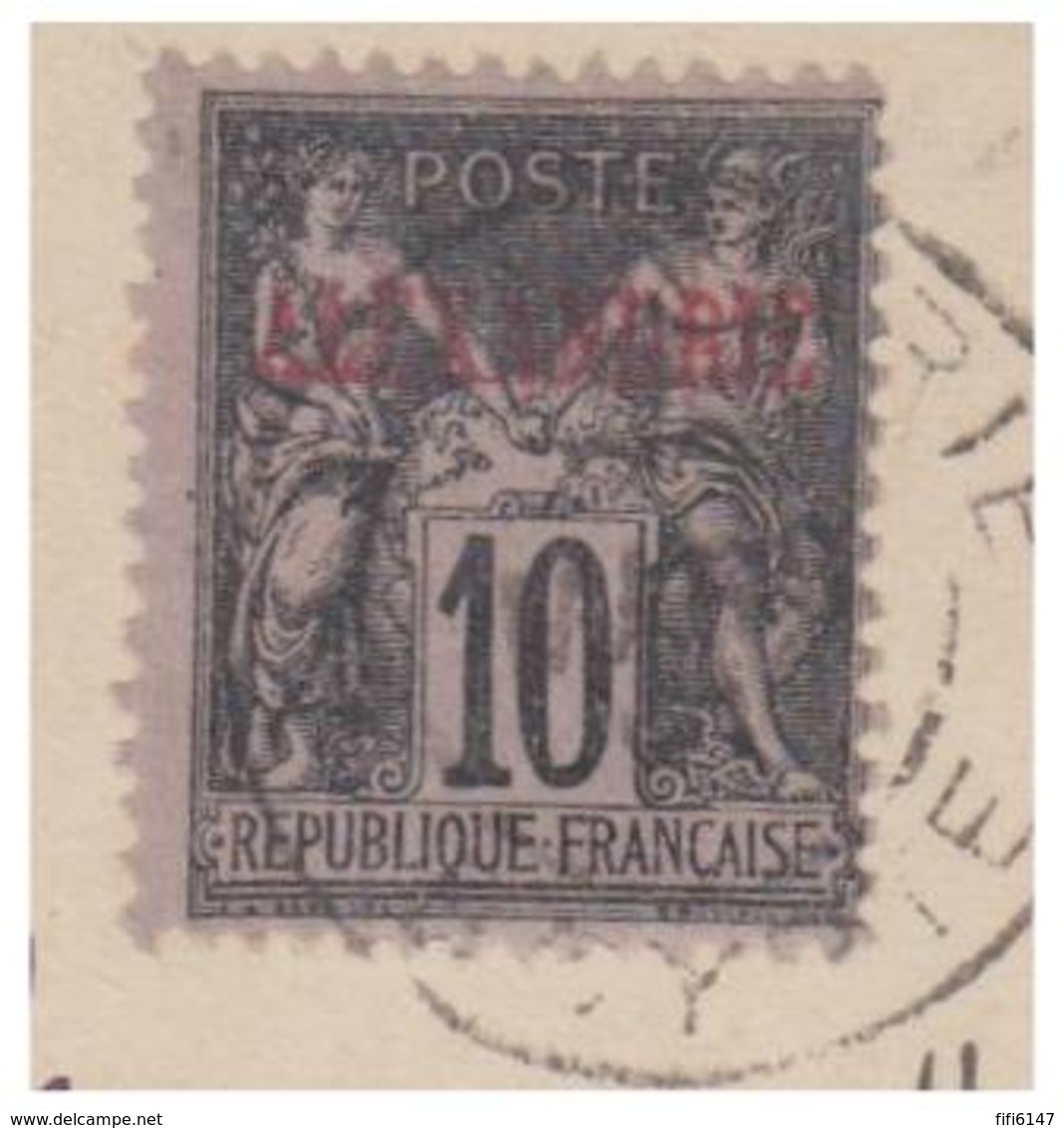 FRANCE --COLONIES -- ALEXANDRIE --10c SAGE SURCHARGE -- SUR CP -- 1901-- - Briefe U. Dokumente