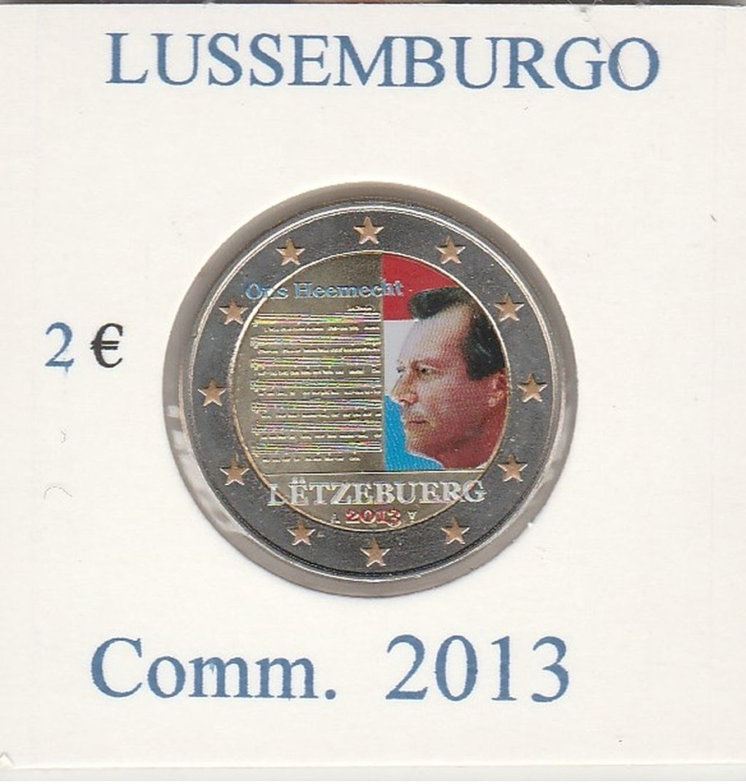 LUSSEMBURGO - 2 EURO COMMEMORATIVO ANNO 2013  - COLORATO COME FOTO -  FDC - IN OBLO' - Lettonia