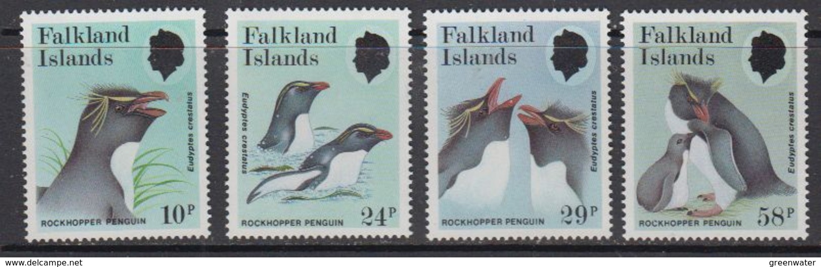 Falkland Islands 1986 Rockhopper Penguins 4v ** Mnh (41723A) - Falkland