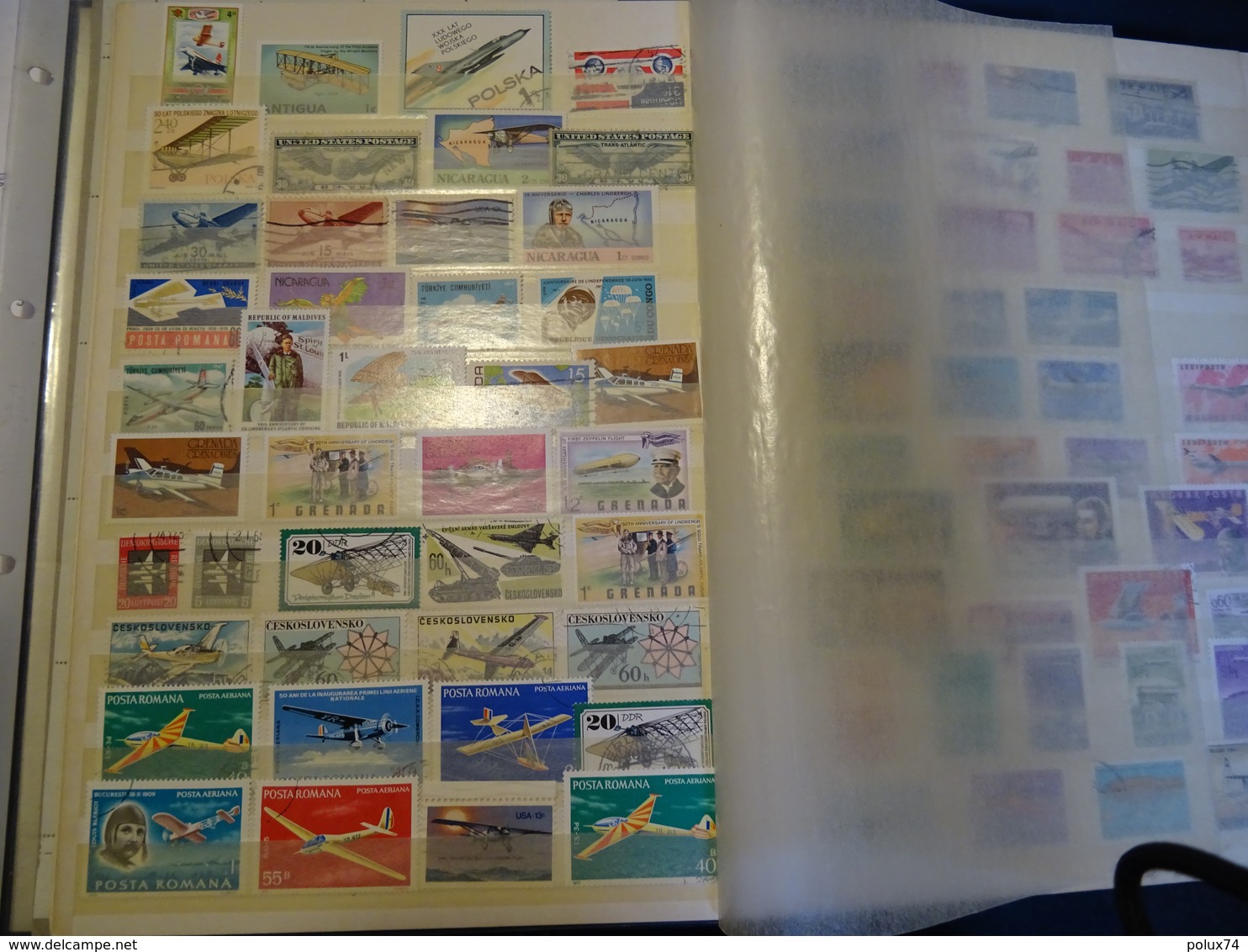 LOT THEMES AVIATION -COLLECTION De 190 Timbres - Collections (en Albums)