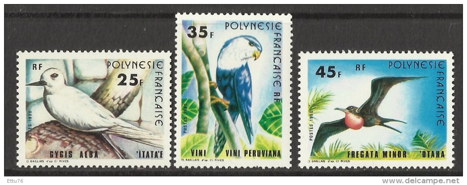 FR.POLYNESIA  1980  BIRDS  SET   MNH - Autres & Non Classés