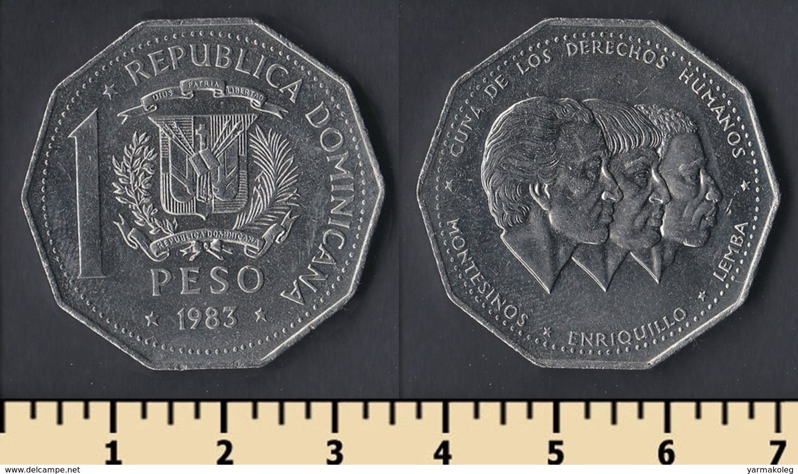 Dominicana 1 Peso 1983 - Dominicaine