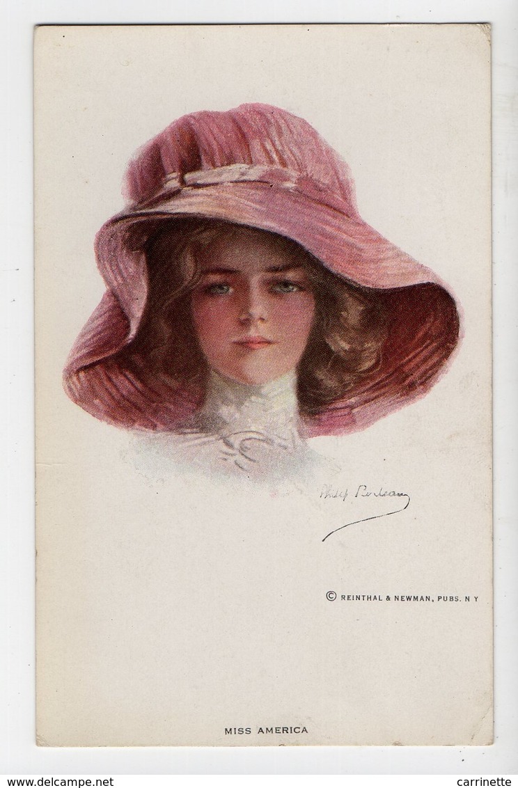 ILLUSTRATEUR - Philip BOILEAU - Miss America - Femme Au Chapeau Rose - Reinthal & Newman - Boileau, Philip