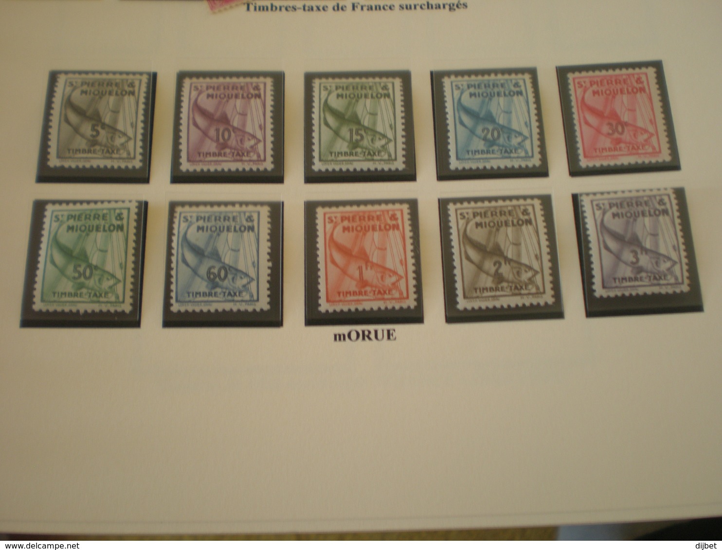 TIMBRE COLONIE FRANCAISE ST PIERRE ET MIQUELON TAXE  N°32/41 NEUF Avec Et Sans CHARNIERE - Neufs