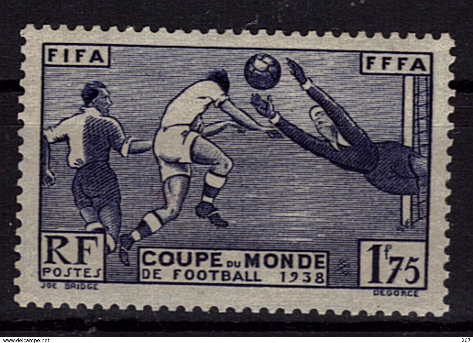 FRANCE  N° 396 *   ( Cote 15e )  Cup 1938 Football  Soccer  Fussball - 1938 – France