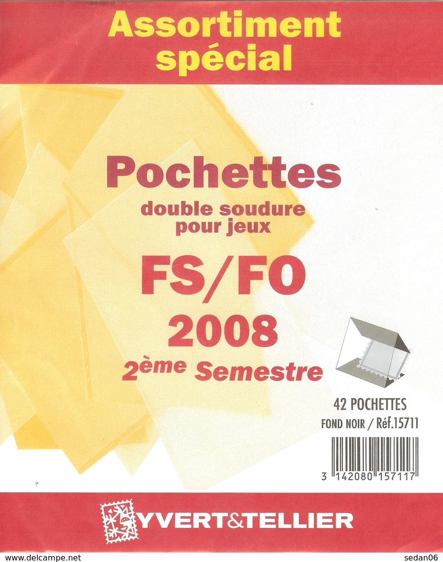 Yvert Et Tellier - ASSORT. De POCHETTES FS/FO 2e SEMESTRE 2008 (Double Soudure) - Bandes Cristal