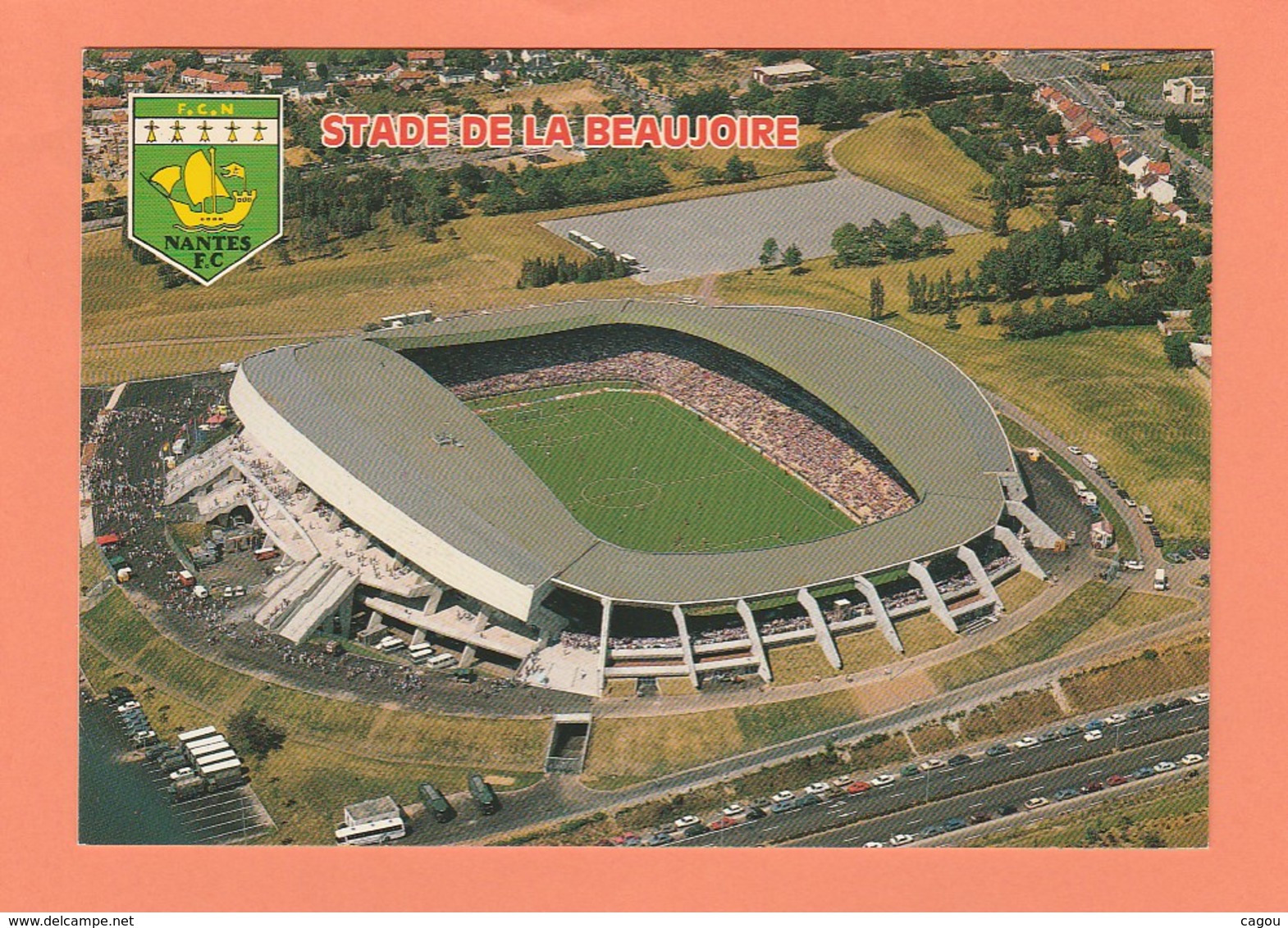 CACHET FOOTBALL CLUB DE NANTES EUROPEEN 1/4 FINALE 19 MARS 1986 44 NANTES SUR CARTE POSTALE STADE LA BEAUJOIRE - Manual Postmarks