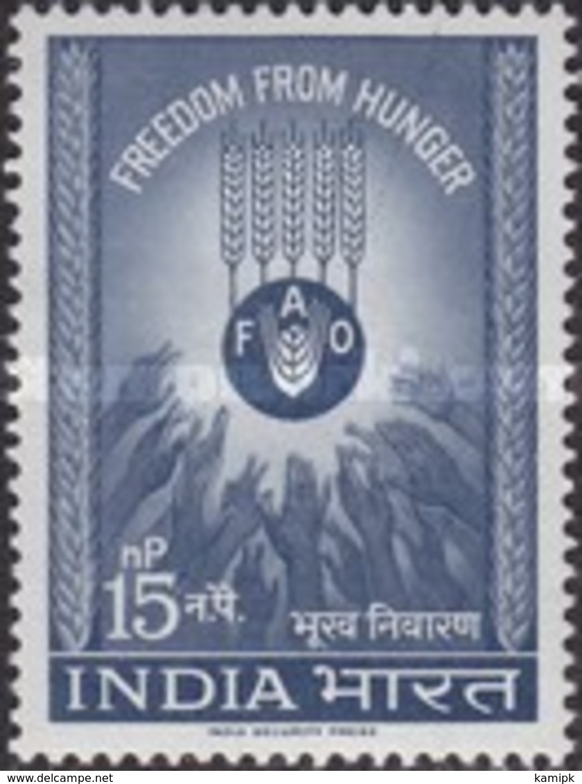 USED STAMPS  India - Freedom From Hunger	 - 1963 - Oblitérés