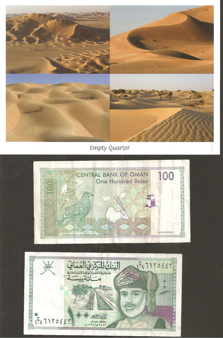 "retour D' OMAN"  CP  Diversité Paysages  + 2 Billets PARFAIT ETAT R/V - Oman