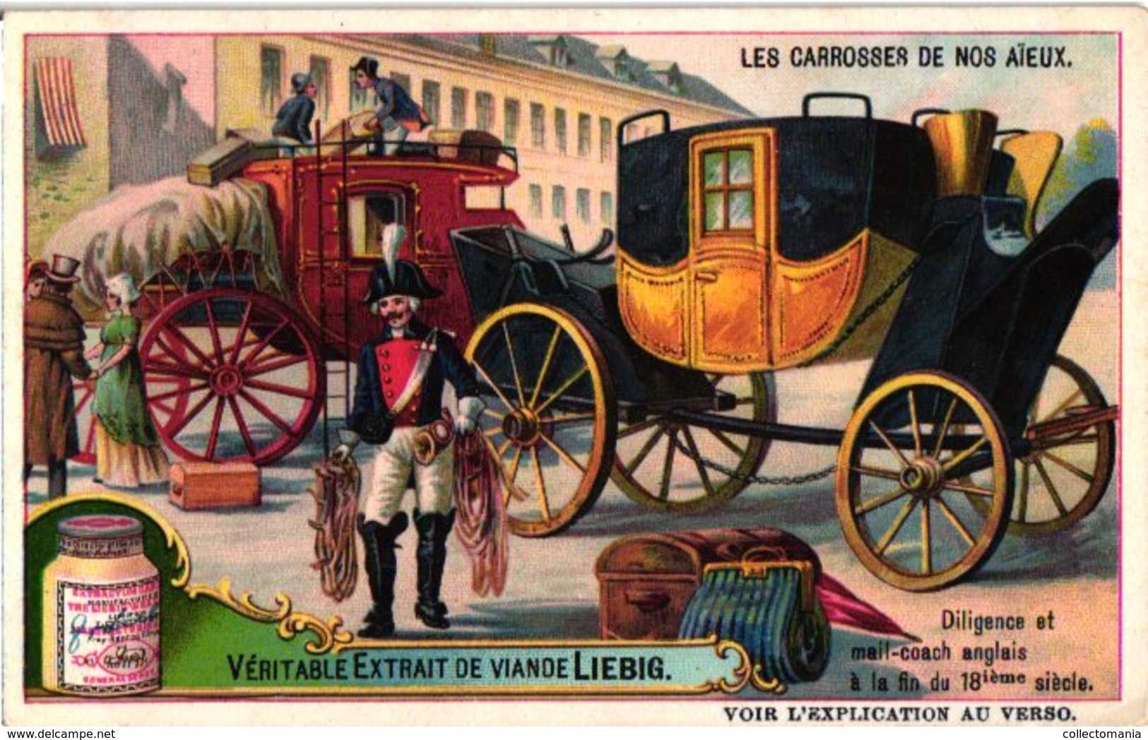 0981 - Liebig 6 Cards  C1909- Our Ancestors ' Carriages-Les Carrosses De Nos Aïeux-Diligence-Carrosse De Gala Louis XIV - Liebig