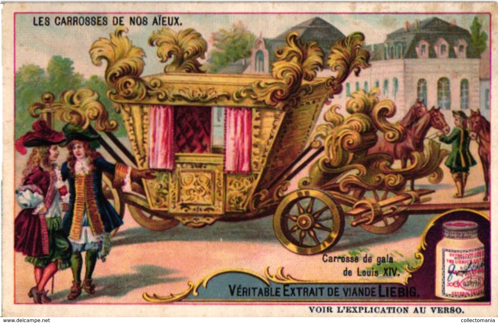 0981 - Liebig 6 Cards  C1909- Our Ancestors ' Carriages-Les Carrosses De Nos Aïeux-Diligence-Carrosse De Gala Louis XIV - Liebig