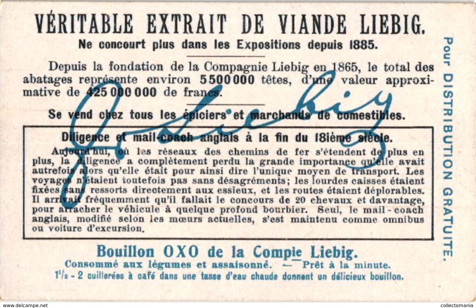 0981 - Liebig 6 Cards  C1909- Our Ancestors ' Carriages-Les Carrosses de nos Aïeux-Diligence-Carrosse de Gala Louis XIV