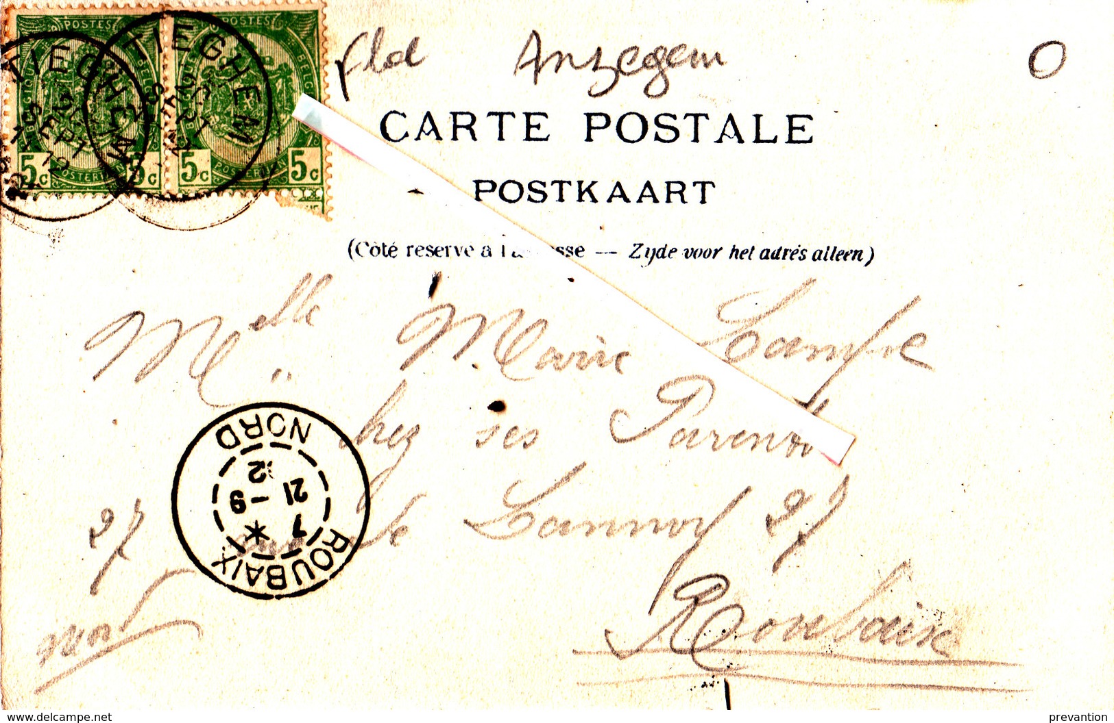TIEGHEM - Les Viviers De Saint Arnould - Carte Circulée En 1902 - Anzegem