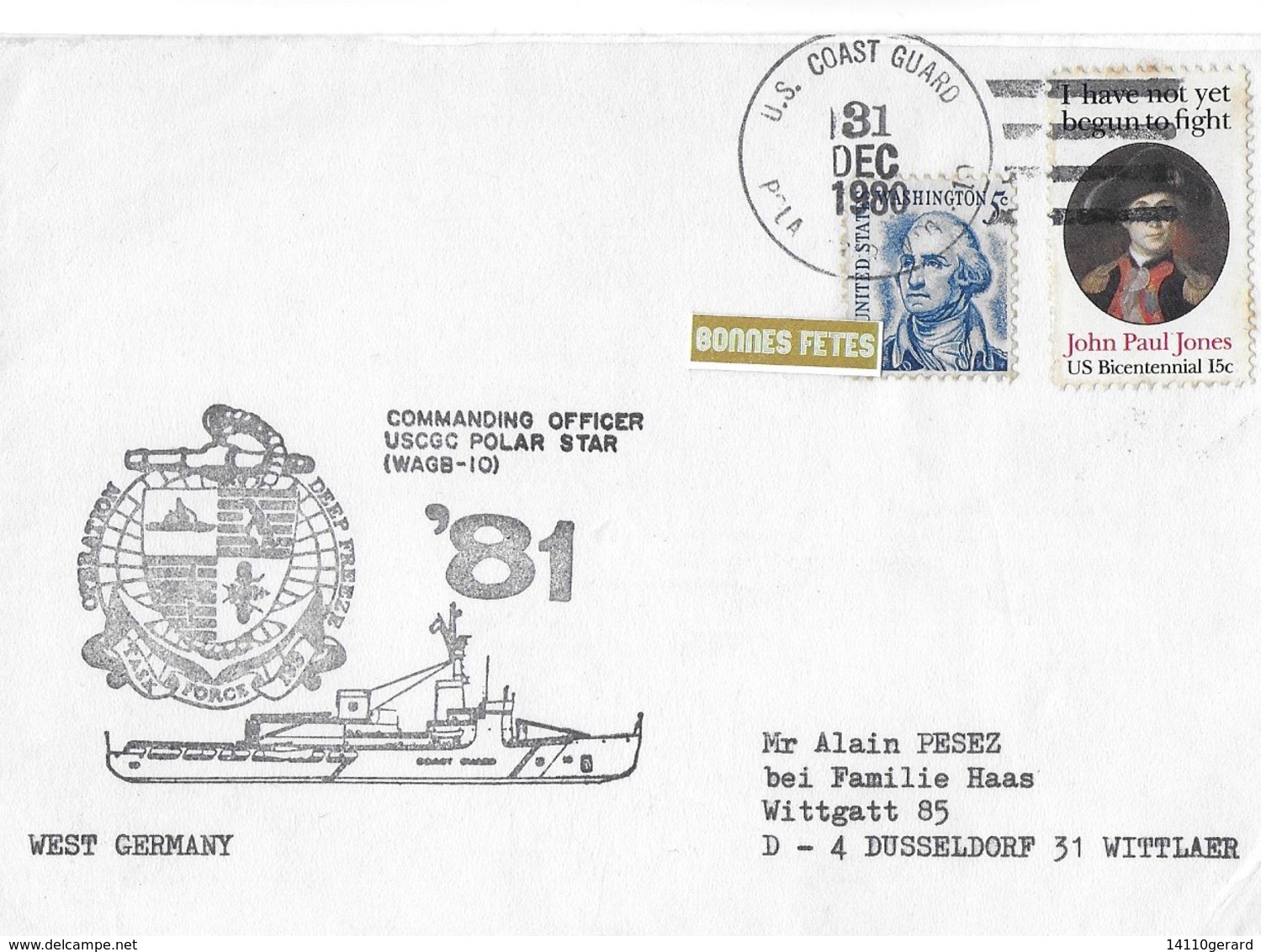 PALMER STATION ANTARCTICA  USCGC-POLAR STAR  31DEC 1980 - Used Stamps