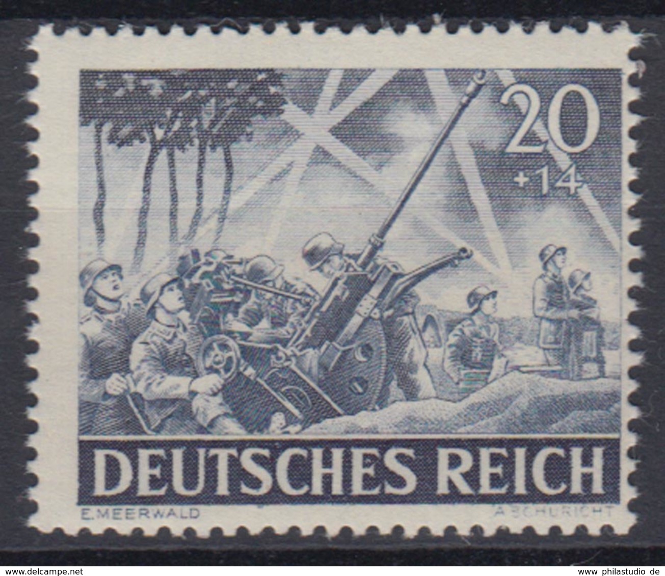 Dt. Reich 838 Tag Der Wehrmacht, Heldengedenktag (I) 20+ 14 Pf Postfrisch - Sonstige & Ohne Zuordnung