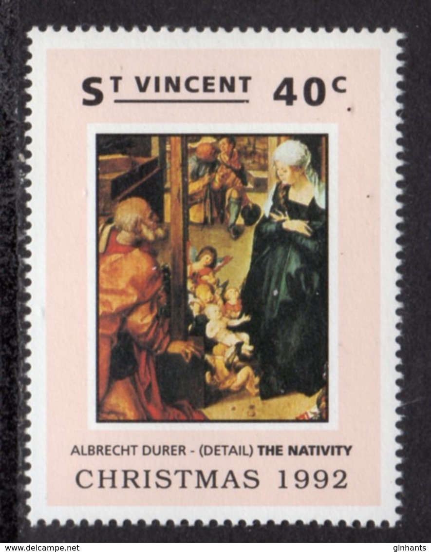 ST VINCENT - 1992 CHRISTMAS 40c DURER STAMP FINE MNH ** SG1993 - St.Vincent (1979-...)