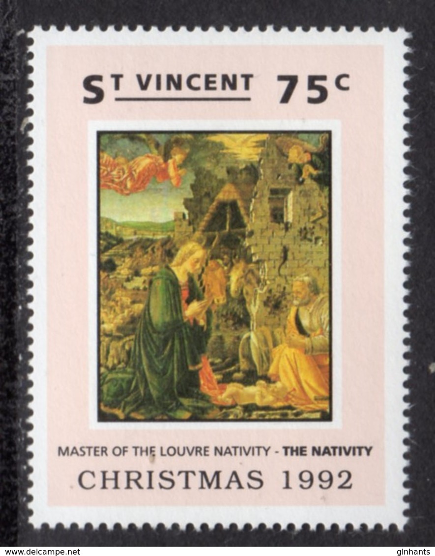 ST VINCENT - 1992 CHRISTMAS 75c LOUVRE NATIVITY STAMP FINE MNH ** SG1998 - St.Vincent (1979-...)