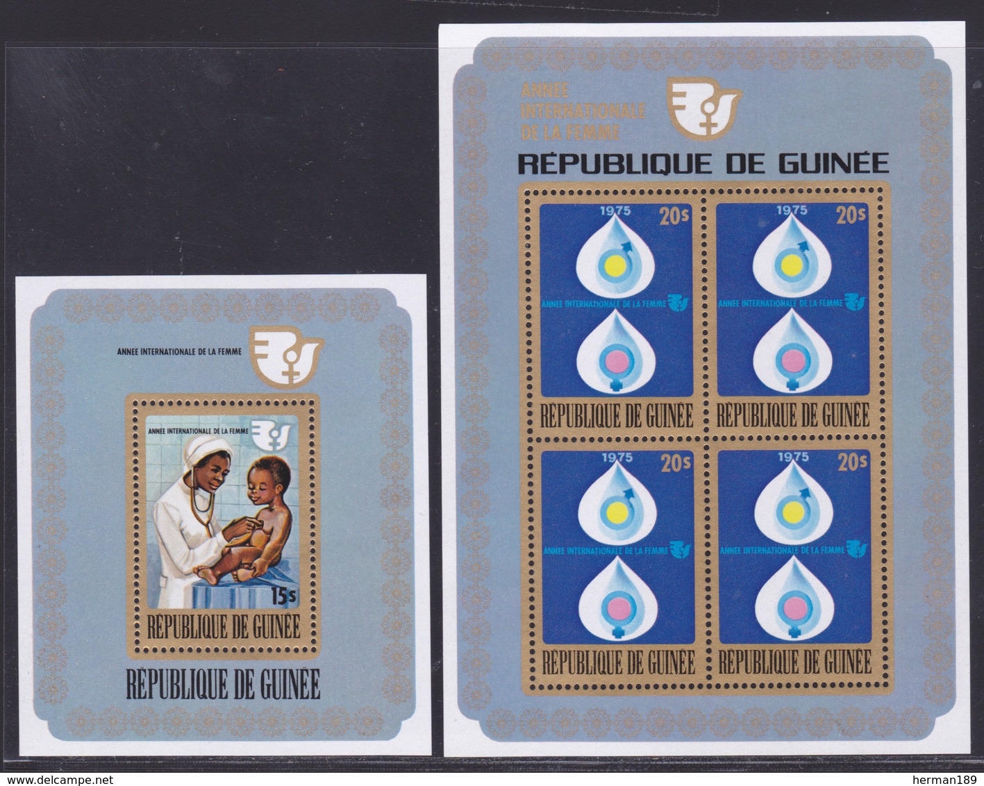 GUINEE BLOC N°   30 & 31 ** MNH Neufs Sans Charnière, TB (CLR448) Année Internationale De La Femme -1976 - República De Guinea (1958-...)
