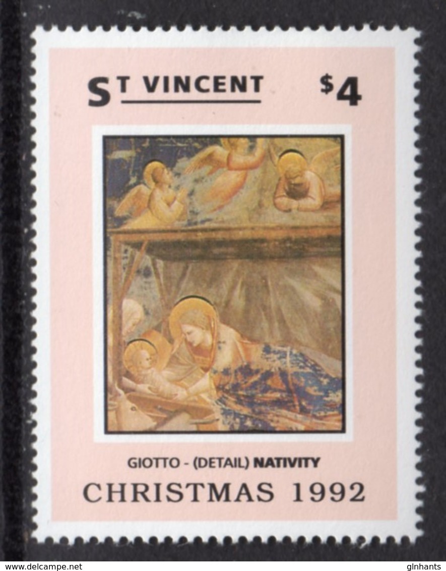 ST VINCENT - 1992 CHRISTMAS $4 GIOTTO STAMP FINE MNH ** SG2002 - St.Vincent (1979-...)