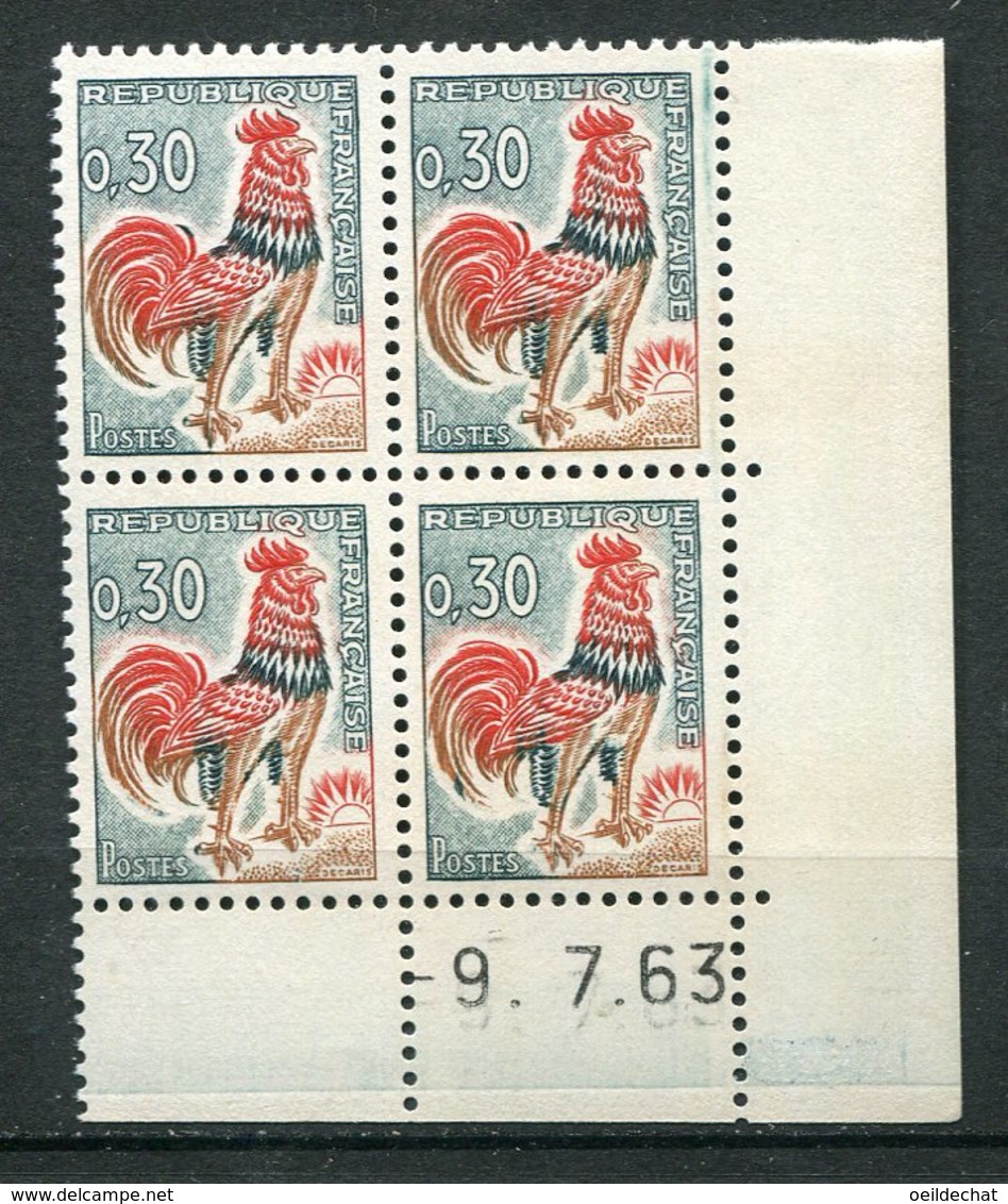 11001  FRANCE N°1331A ** 0.30c Vert,rouge Et Bistre  Coq De Decaris  C.D Du 9.7.65 (date Doublée)  TTB - 1960-1969