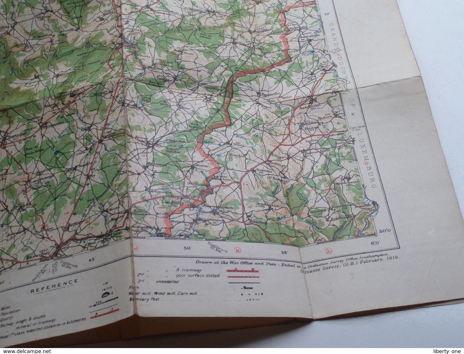 " MARCHE " ( 9 ) Ordnance Survey Office Feb 1919 ( Belgium 1/100.000 ) G.S., G.S. N° 2364 ( Voir Photo ) ! - Europa