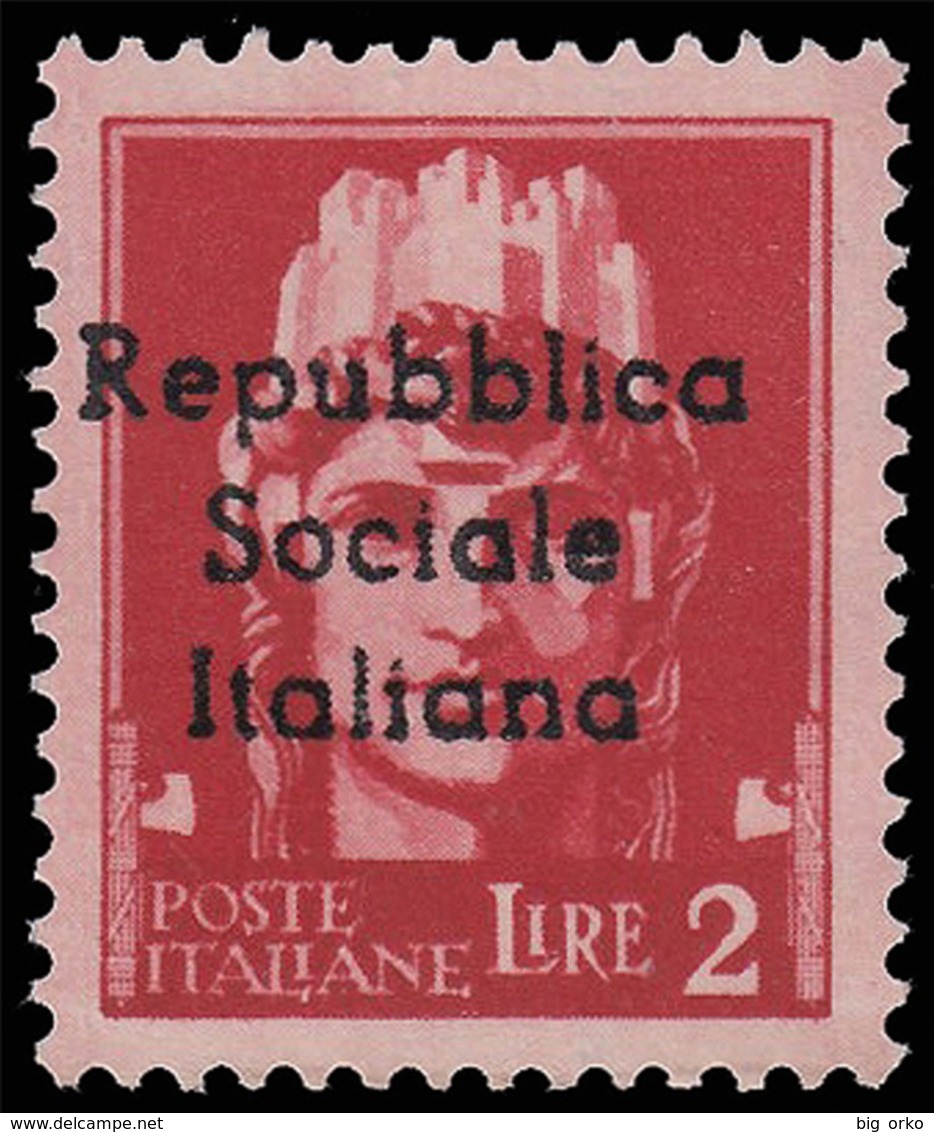 Italia: R.S.I. - TERAMO: Imperiale Del 1929 Soprastampato - Lire 2 Carminio - 1944 - Ortsausgaben/Autonome A.