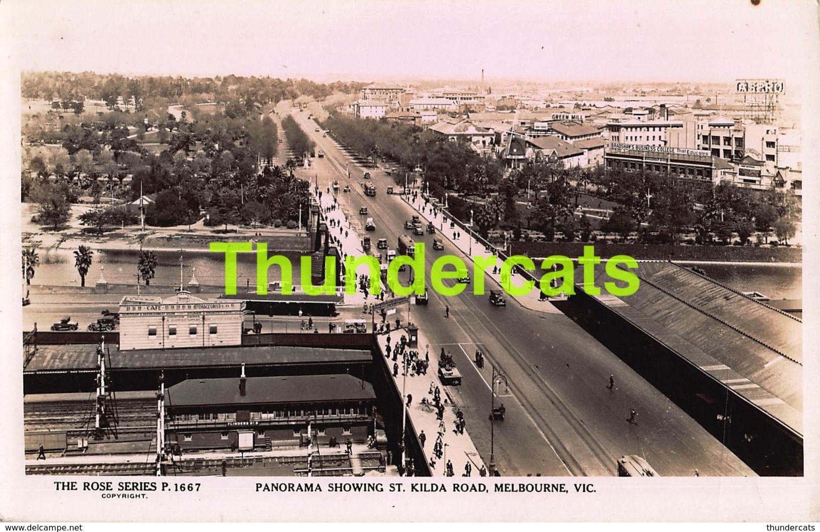 CPA PHOTO PANORAMA SHOWING ST KILDA ROAD MELBOURNE - Melbourne