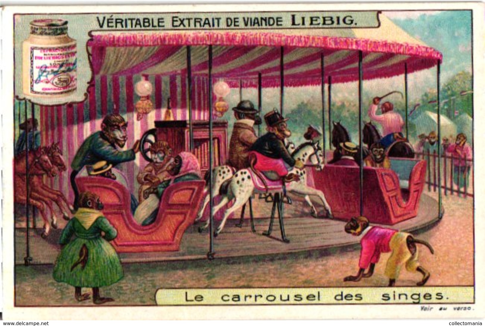 1006 - Liebig 6 Cards  C1910 Monkey Business-Phonographe-Circus-Musiciens-Carrousel Des Singes - Liebig