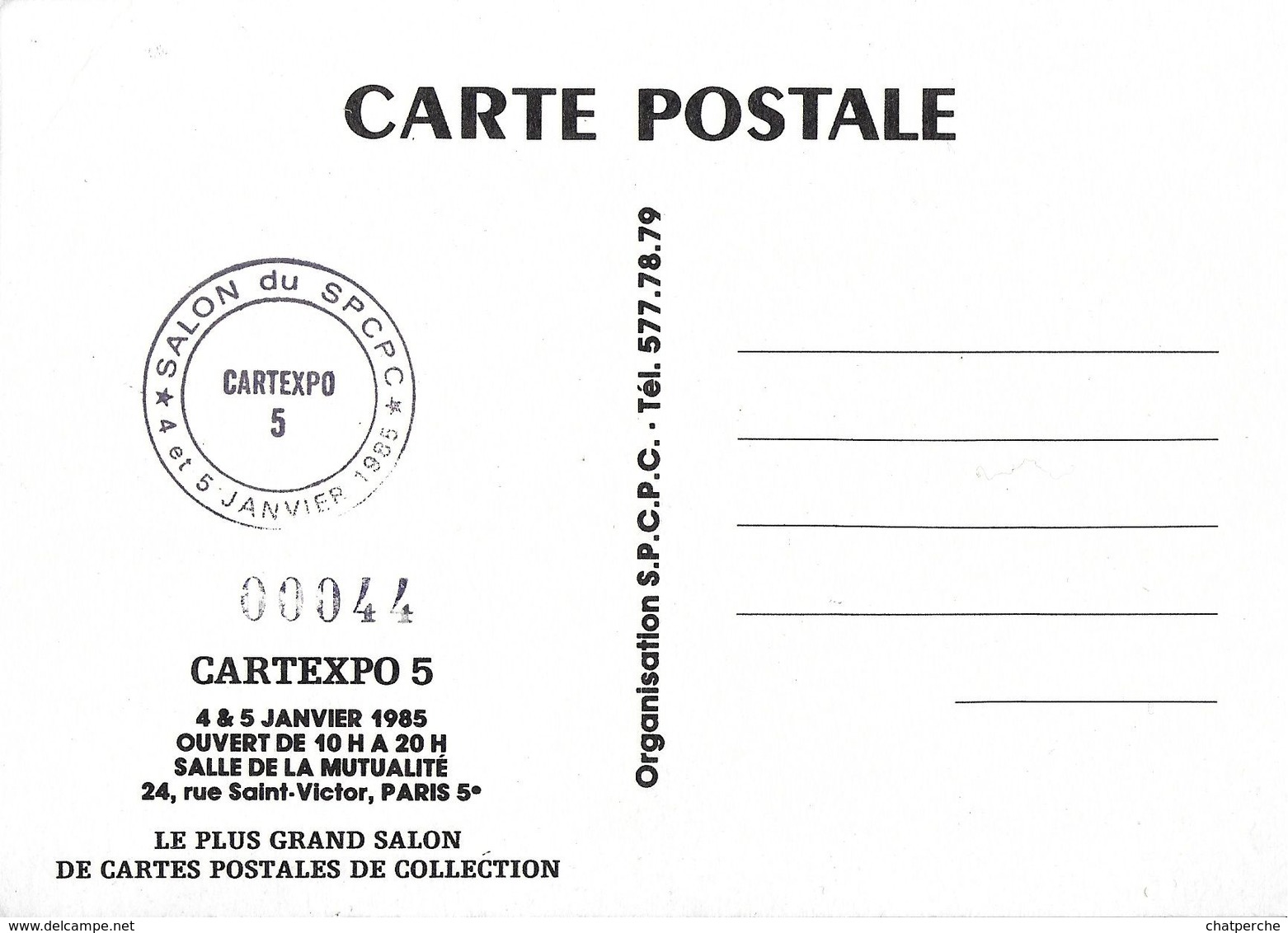 BOURSE SALON DE COLLECTIONS CARTEXPO 15 1985   ILLUSTRATEUR MONNIN - Bourses & Salons De Collections