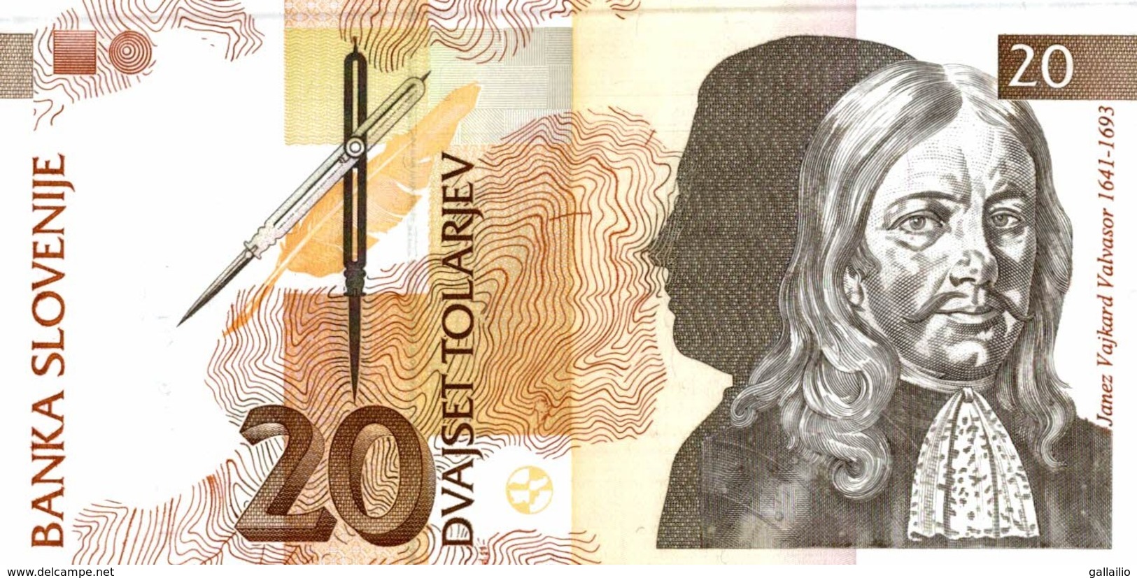 BILLET SLOVENIE DE 20 DE 1992 - Slovénie