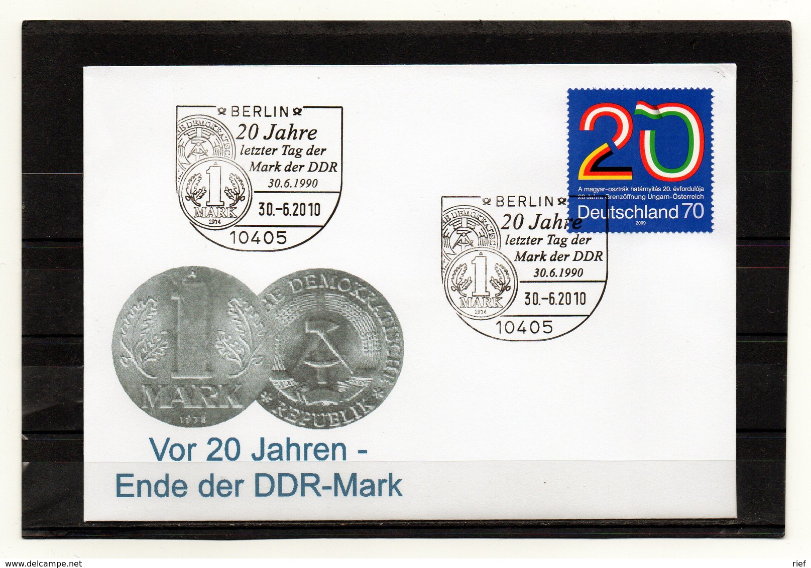 BRD, 2010, Brief Mit Michel 2759 Und Sonderstempel, Vor 20 Jahren - Ende Der DDR-Mark - Andere & Zonder Classificatie