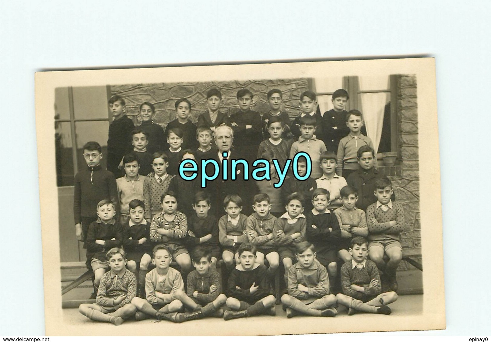 44 - BOURGNEUF EN RETZ - Carte Photo De L'école Des Garcons - écolier - Bourgneuf-en-Retz