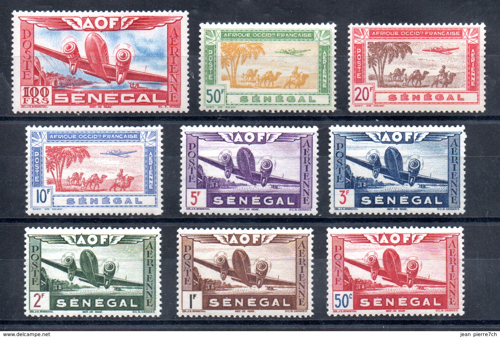 Sénégal  Senegal  Luftpost Y&T PA 22** - PA 30** - Luftpost