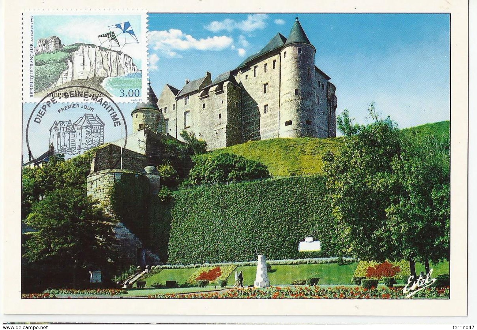 Carte Maximum DIEPPE - Le Château - Oblit. Spéciale Illustrée 1er Jour. - 1990-1999