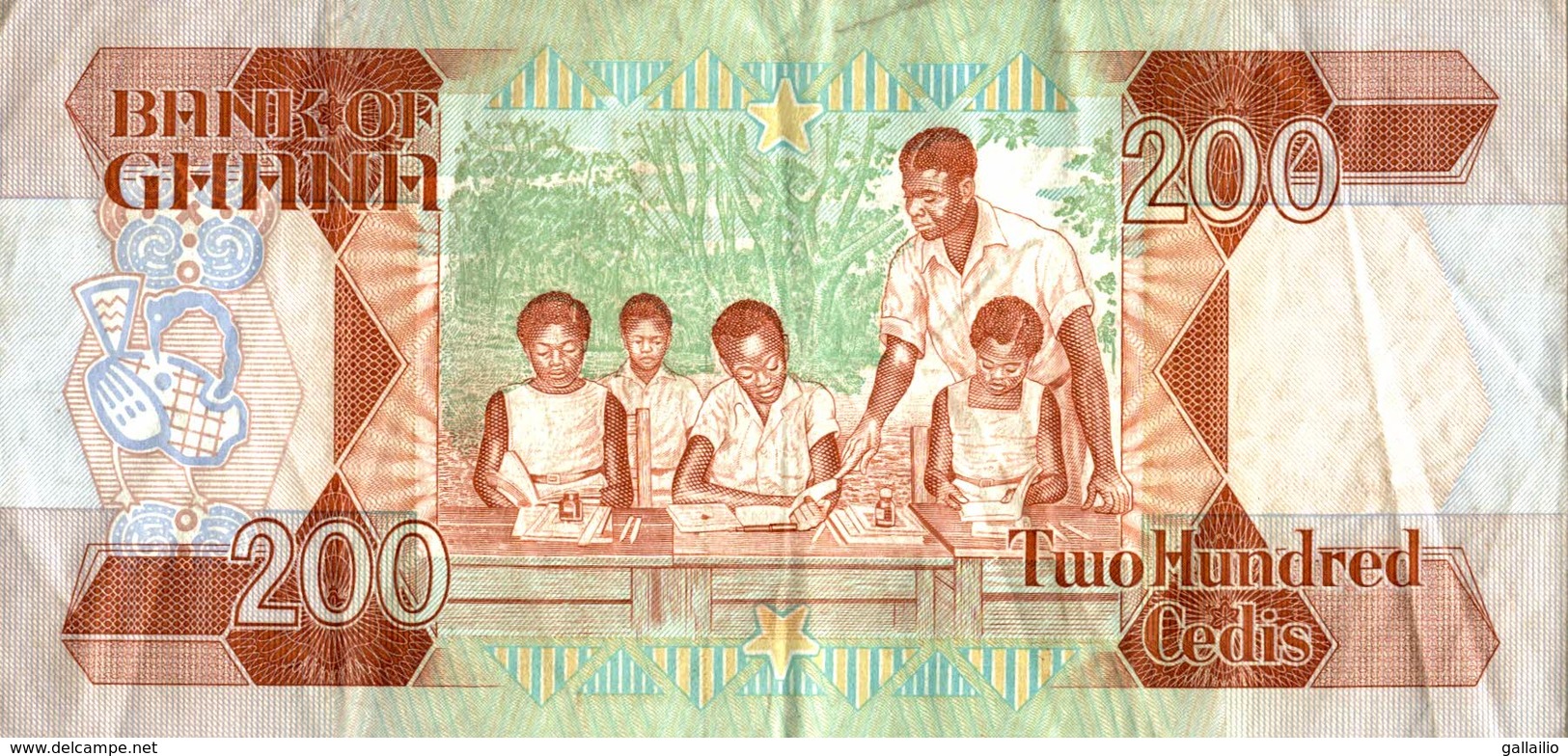 BILLET GHANA 200 CEDIS  DE 1990 - Ghana