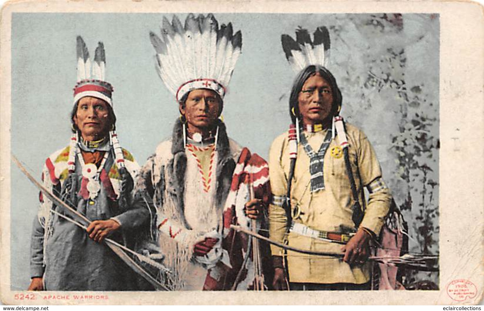 Thème. Indiens .      Groupe D'Apaches    (voir Scan) - America