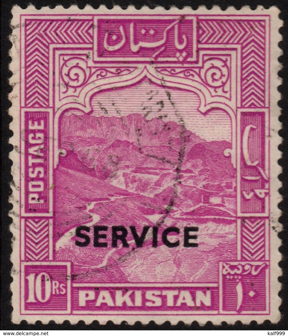 ~~~  Pakistan 1948 (1954) - Small Overprint SERVICE Perf 13 ! - Mi.  27 D (o) CV 85 Euro  ~~~ - Pakistan