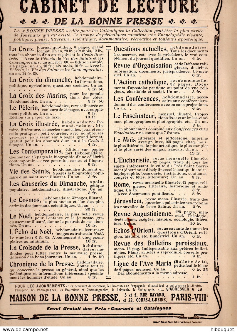 Lot De 2 Calendriers De "La Croix" 1911 Et 1912, La Très Ste Vierge à Pontmain Et Seigneur Pardonnez Leur....25 X 36 Cm - Big : 1901-20